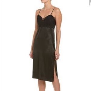 NWT- BCBGeneration black lace slip cami midi dress